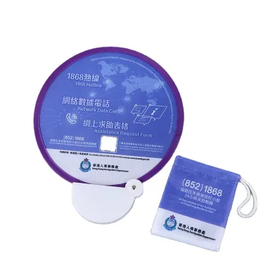 2025 New Design Customized Nylon Folding Hand Fan Foldable Outdoor Flying Disc