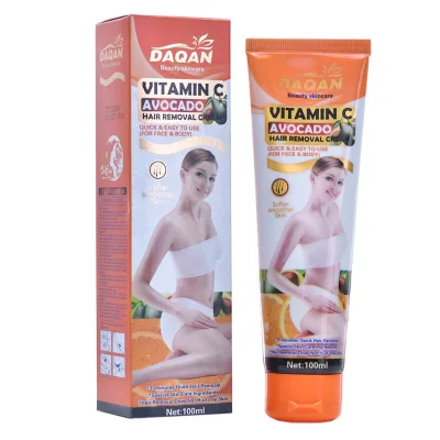 100ML DAQAN Avocado 3 Mins Private Hair Removal Vitamin C Depilatory Body Cream Painless Hair Remover Cream