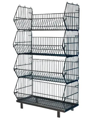 720*450*1280mm Four Layers Wire Bread Display Rack