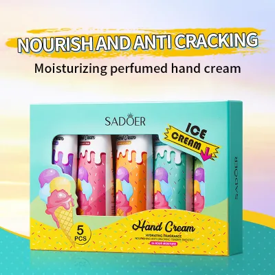 SADOER Mini Hand Cream Set with Vitamin C, Whitening & Anti-Wrinkle Hydrating Nourishing Moisturizing for Daily Hand Care