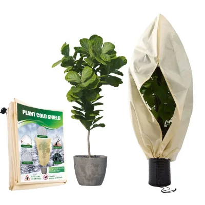 Customizable Fabric Plant Cover 47x31'' & 23x31'' Winter Protection for Fruit Trees & Potted Plants in Flower Pots & Planters