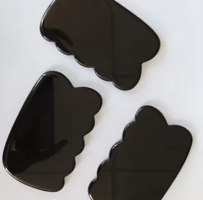 Made in China Huizhou factory wholesale price natural gemstone Handheld Black Obsidian Scraping Massage Tool