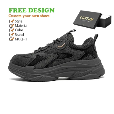2023 Fashion Chunky Back Ladies Shoe Men Casual Footwear Sports Running Sneakers High Quality Brand Logo Custom Oem Dad Shoe