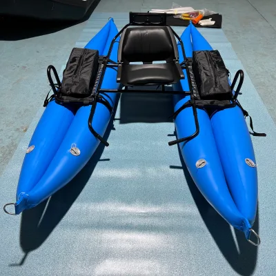 AF-275 Inflatable Fishing Boat Float Tube with Paddles for Rowing Rafting Paddling