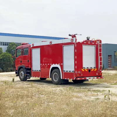Howo 4x2 Diesel Aerial Fire Truck New Multi-function Foam with Customized Tank Volume (3001-5000L) Automatic Transmission EURO 5