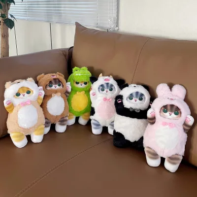 25cm Transformation Shark Cat Plush Toy Doll Cute Shark Coat Soft Cotton with PP Filling Wholesale for Parties