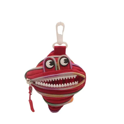 New Trendy Personalized Monster Zipper Creative Change Keychain Lipstick Headphone Mini Key Pendant for Backpack Bag