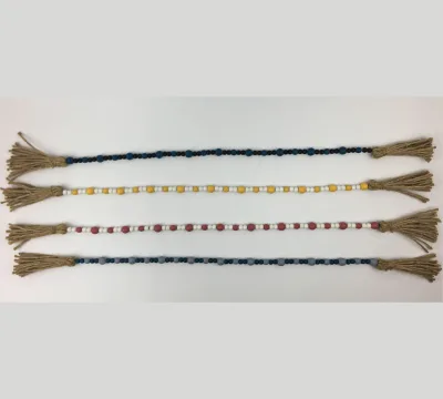 Custom Garland Farmhouse Decor Wooden Beads with Tassels