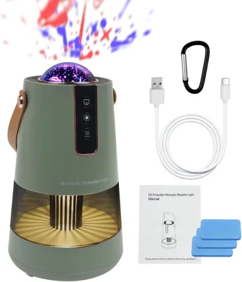 OEM ODM Factory Portable Rechargeable Battery Led Camping Lantern Galaxy Light Projector Camp Light Outdoor Mosquito Killer Lamp