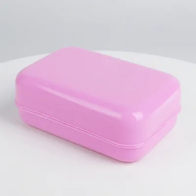 Hot Sale Cheap Pink Soap Box a pink Carton Soap Box with a Hollow Bottom Drains Promotion Gift Custom Logo