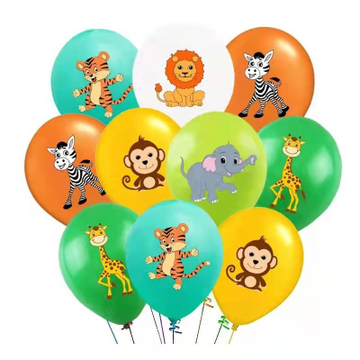 Printed Balloon Animal Birthday Balloon Latex Balloon Party Decoration