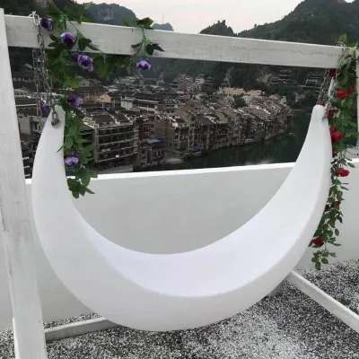 Outdoor Entertainment Colorful Hanging Swing Chair Lighting Remote Control LED Illuminated Swing