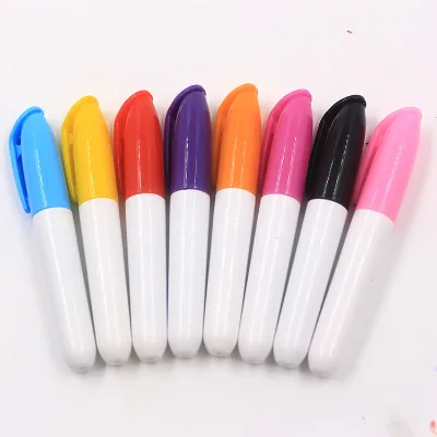 Small Size Magnetic Multi Color Whiteboard Marker Pen En71 Certified With Multi-Colored Round Tip Red Ink