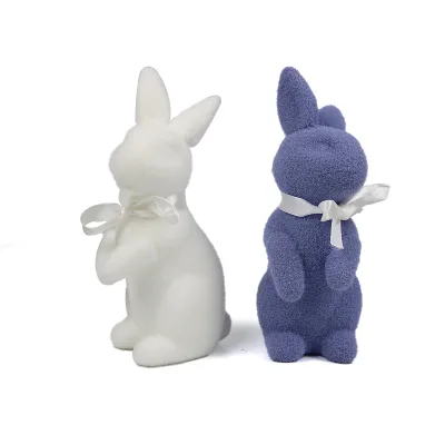 Simulation Rabbit Soft styrofoam Toy Cute bashful Bunny for Easter Party