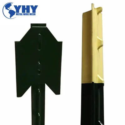 American Farm 6ft 8ft Green Steel T-Post with Anchor Plate for Farm & Agricultural Fencing