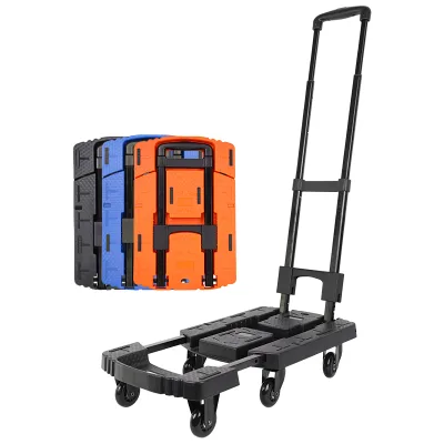 Handcart Outdoor Easy Folding Handling Trolley Portable Extensible Small Push Cart Hand Truck Trolley
