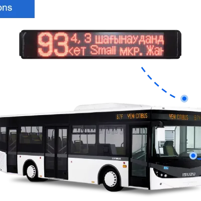 Vehicle-Mounted LED Route Display for Buses Digital Signage and Displays Product