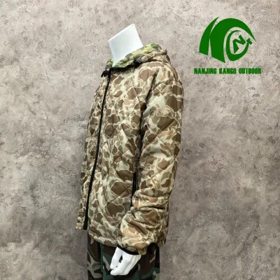 Factory Direct Woobie Hoodie with Zipper Elastic Piping Cuffs and Hem Adjustable Hood Hollow Cotton Insulation Reversible Design