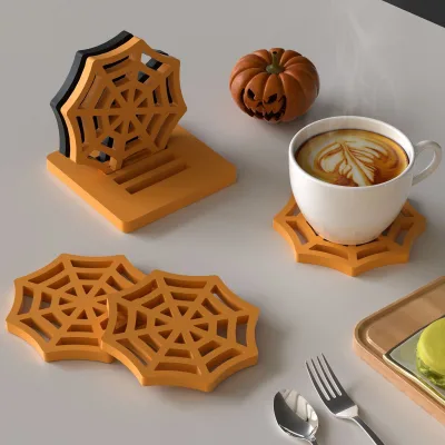 Halloween Spider Web Shape coaster Silicone Mold Suitable for DIY Epoxy Resin coaster Base Mold Home Decoration
