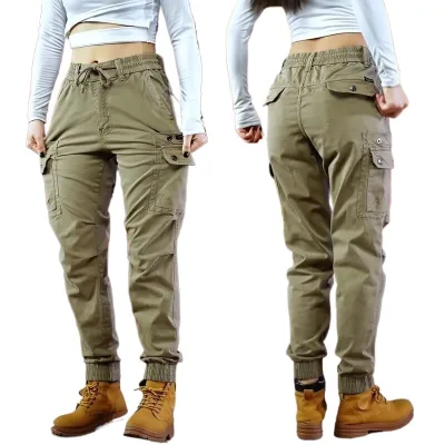 Wholesale Men Women American Vintage Cargo Pants New Loose Tapered Multi Pocket Trousers Fashion Versatile Wear Resistant Casual