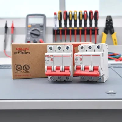 Fascinatingly Priced DELIXI CDB6i New Type 3P Mini Circuit Breaker Heavy Duty Main Short Protection 6kA Overload/Isolation/Short