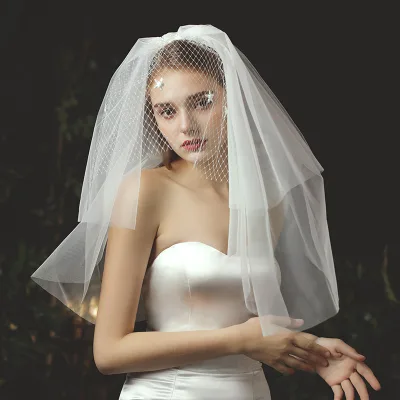 Three Layer High Quality New Fashion Lace New Style Bridal Veil Wedding Bridal Veils Short Wedding Veil