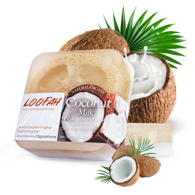 Fruit Scented Soap Filled Bath Loofah Soap bar