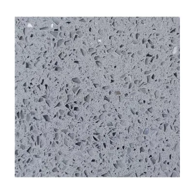 Latest Factory Grey Artificial Quartz Stone Slab Polished Surface Quartz Slabs Sintered Stone Tile Form for Vanity Tops