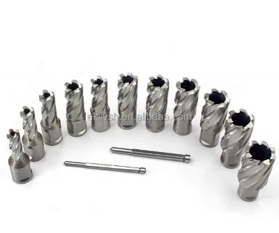 EKIIV OEM Stainless Steel Metal HSS Handle Drill Bit 12-65mm Magnetic Ring Tool Drill Bit sharp and Wear-resistant