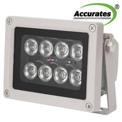 850nm 6pcs IR LED Plus 2 IR Laser LED 16W IR Illuminator DC12V IP66 Waterproof Night Vision 35 100M Security Camera