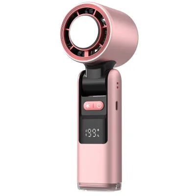 K801 New Portable Bladeless Mini Hand Rechargeable Handheld Fan Electric Turbo Fan Folding Fan Hand Held