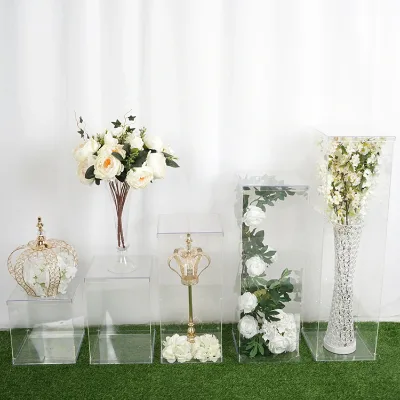 Clear Acrylic Pedestal Risers & Floor Standing | Transparent Acrylic Display Boxes with Interchangeable Lid and Base