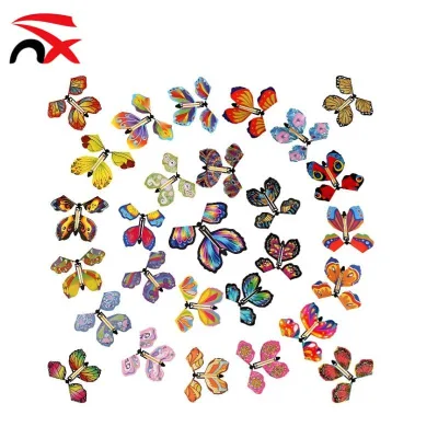 Wholesale Price Magic Tricks Muti-designs Surprise Gift Elastic Wind-up Flying Butterfly Creative Birthday Gifts for Children