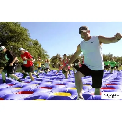 Best Inflatable Tire Run Game for Challenge, Purple Pvc Inflatable Tire Run Race