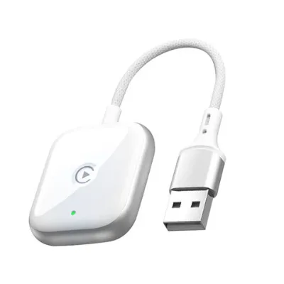 Wireless CarPlay Adapter,Easy to Upgrade Wired CarPlay to Wireless,Instant Connectivity,Fit for Cars with Built-in CarPlay White