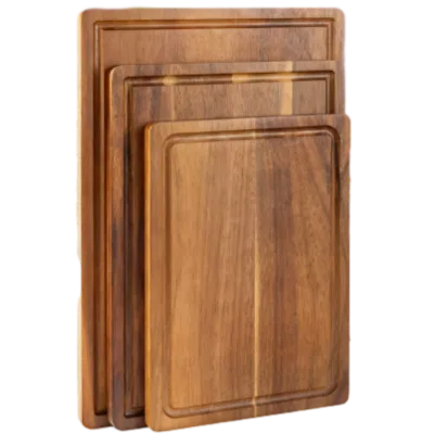 Premium Solid Acacia Wood Cutting Board Reversible Durable Kitchen Chopping Block Wooden Cutting Board