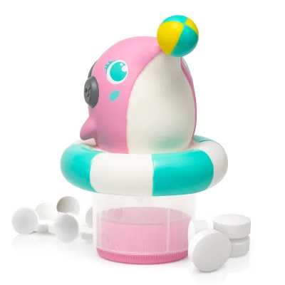 Poo Clean Floating Chemical Chlorine Floater with Dolphin Share for Swimming Pool Cleaning Tool