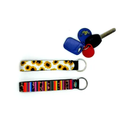 Durable Waterproof Sport Key Ring for Outdoor Fitness Custom Multi-Color Rectangle Neoprene Keychain for Promotional Gifts