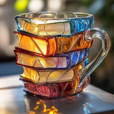 New Best-Selling Resin Painted Book-Shaped Coffee Cup with Modern Minimalist Design