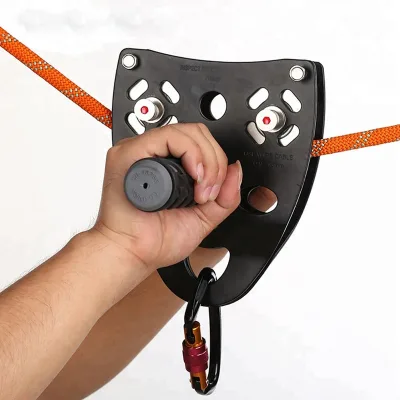 Cheap Price Climbing Double Wheel Pulley with Handle for Outdoor Rock Climbing Crossing