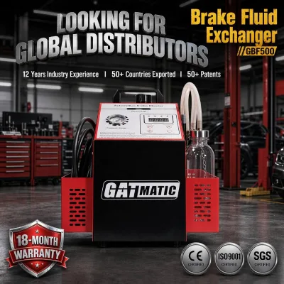 GATmatic GBF500 Automatic Electric Brake Fluid Exchanger Pulsating Bleeder Machine Dual Power DC12V AC220V 2.5L 60W CE Certified