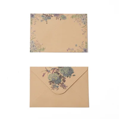 Factory Custom Paper Love Flower Envelope for Gift Card Wedding