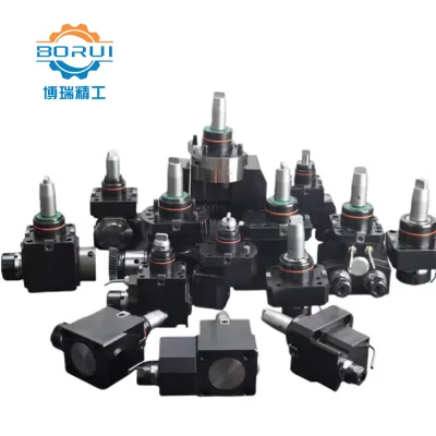 Six-position Universal Power Head for Milling and Turning, 0-degree and 90-degree Turning, 12-station Operation.