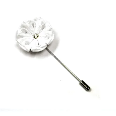 Floral Design Men's Flower Pins Lapel Brooches for Wedding Engagement Gift & Party-Polyester Material