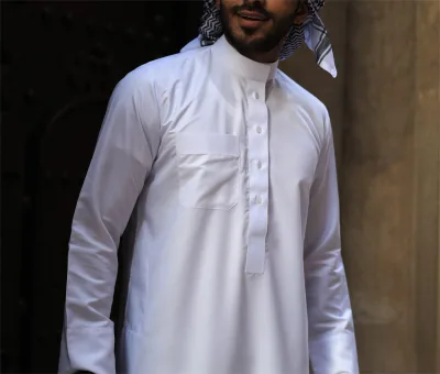 High Quality Arabic Thobe Fabric for Man 100%Spun Polyester Dubai Abaya Arabic Dress Fabric White Thobe Men Muslim Fabric Oxford