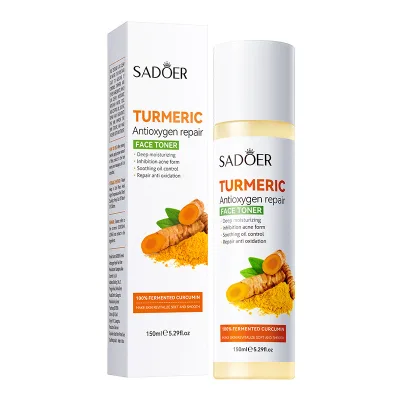 Natural Organic Turmeric Whitening Vitamin C Refershing Moisturizing Mint Facial Skin Care Toner