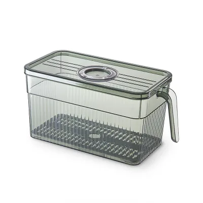 Hot Selling BPA-FREE Fridge Organizer with Freshness Timer Lid for Kitchen Food Storage Container Set with Lid