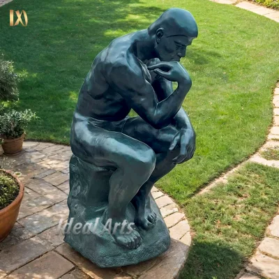 Customized Antique Patina Famous Greek Sculpture Life Size Bronze Brass Copper Thinker Statue for Sale