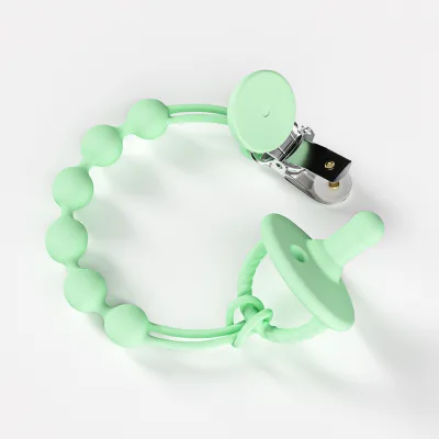 Lightweight and Flexible Baby Pacifier Clip Silicone Dishwasher Safe Silicone Pacifier Holder Odourless Pacifier Holder Clip