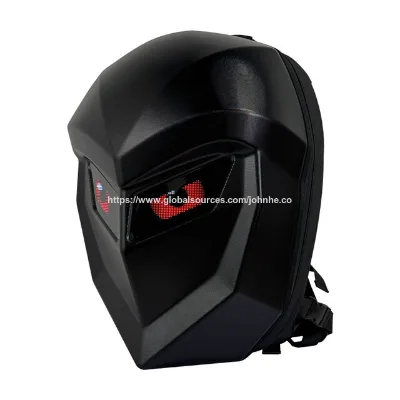 Fashion Carrying Comfortable ABS Material Strong Impact Resistance LED Creative Motorcycle Backpack bags